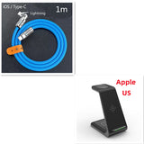 3 In 1 Fast Charging Station Wireless Charger Stand Wireless Quick Charge Dock For Phone Holder