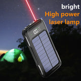 Solar Power Bank 20000mAh 4 USB Backup External Battery Charger For Cell Phone