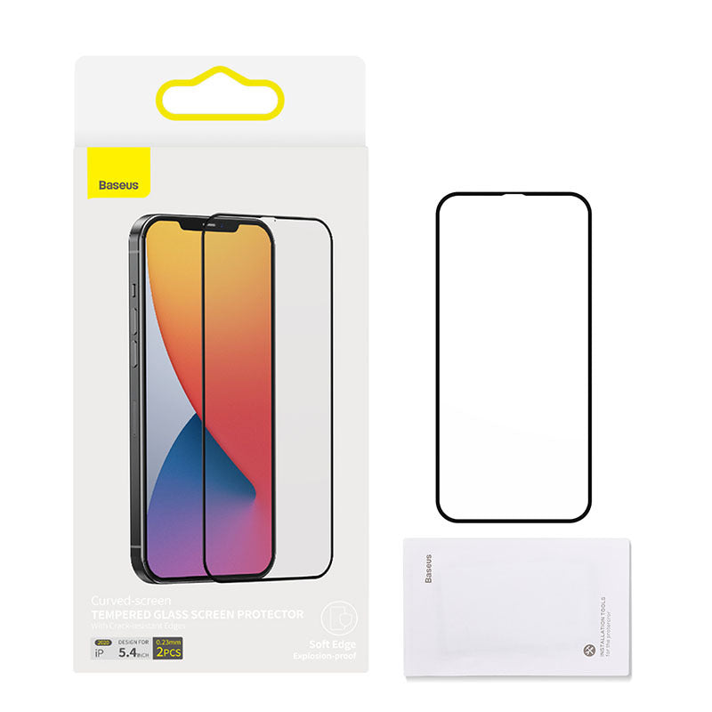 0.23mm Non-broken Edge Full-screen Curved Tempered Film For IP 12 Mini 5.4 Inch